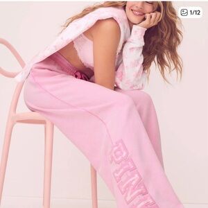 LoveShackFancy Blush Pink Lounge Pants